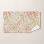 Empreinte de léopard rose pâle Glam Gold Rose     (Serviette à main)