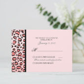 Empreinte de léopard rose personnalisé RSVP (Debout devant)