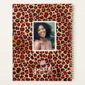 EMPREINTE DE LÉOPARD ROUGE 12 mois Planificateur e (Dos)