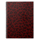 Empreinte de léopard rouge Carnet spiral (Devant)