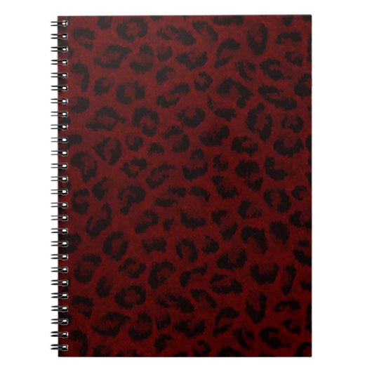 Empreinte de léopard rouge Carnet spiral (Devant)