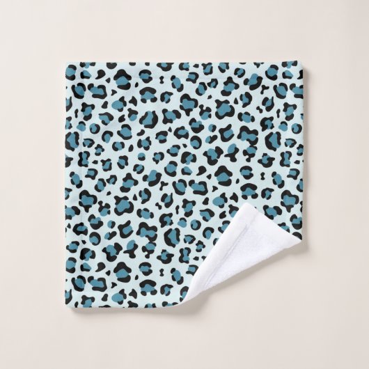 Empreinte de léopard, Spots de léopard, Leopard bl (Gant de toilette)