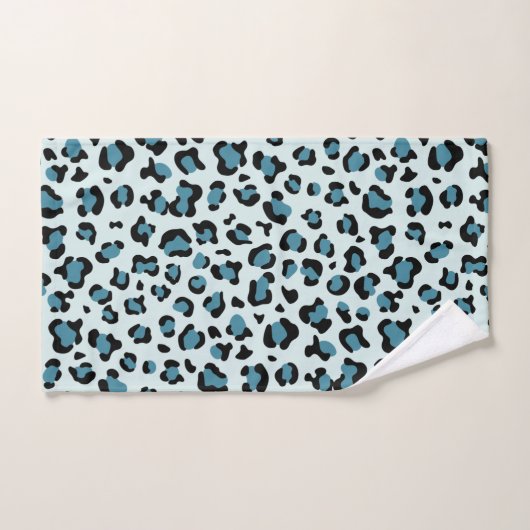 Empreinte de léopard, Spots de léopard, Leopard bl (Serviette à main)