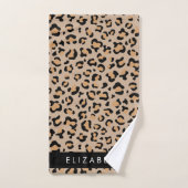 Empreinte de léopard, Spots, Leopard Brown, Votre (Serviette à main)