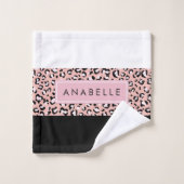 Empreinte de léopard, Spots, Leopard Rose, Votre N (Gant de toilette)