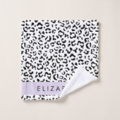 Empreinte de léopard, Spots, Noir Et Blanc, Votre (Gant de toilette)