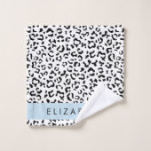 Empreinte de léopard, Spots, Noir Et Blanc, Votre (Gant de toilette)
