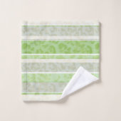 Empreinte de léopard sur arrière - plan rayé. (Gant de toilette)