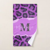 Empreinte de léopard violet (Serviette à main)