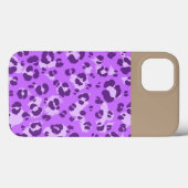 Empreinte de léopard violet - iPhone 6 Coque (Verso (horizontal))