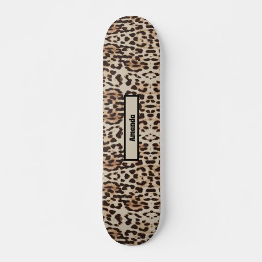 Empreinte de léopard Wild Animal Custom Skateboard (Devant)