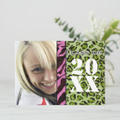 Empreinte de léopard Zebra, Faire-part de diplôme (Debout devant)