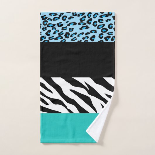 Empreinte de léopard, Zebra Print, Poster de anima (Serviette à main)