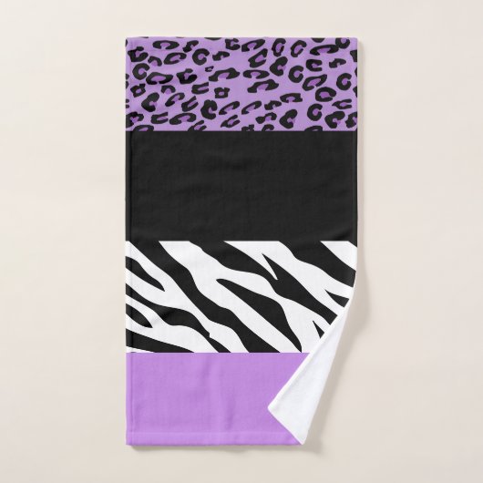 Empreinte de léopard, Zebra Print, Poster de anima (Serviette à main)