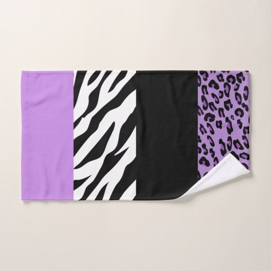 Empreinte de léopard, Zebra Print, Poster de anima (Serviette à main)