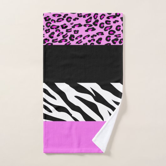 Empreinte de léopard, Zebra Print, Poster de anima (Serviette à main)