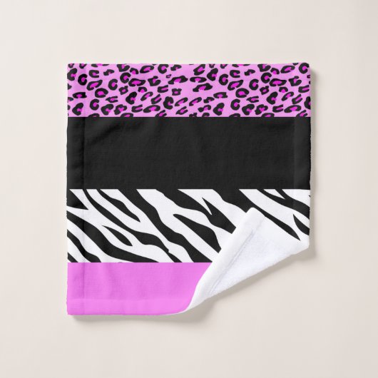 Empreinte de léopard, Zebra Print, Poster de anima (Gant de toilette)