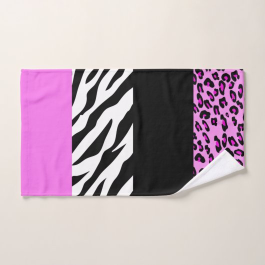 Empreinte de léopard, Zebra Print, Poster de anima (Serviette à main)
