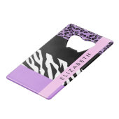 Empreinte de léopard, Zebra Print, Purple, Votre n (Devant Angle)