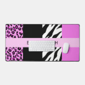 Empreinte de léopard, Zebra Print, Rose, Votre nom (Clavier et souris)