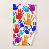 Empreinte de main colorée (Serviette à main)