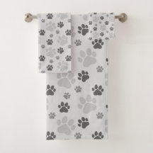 Empreinte de patte de chats gris Motif