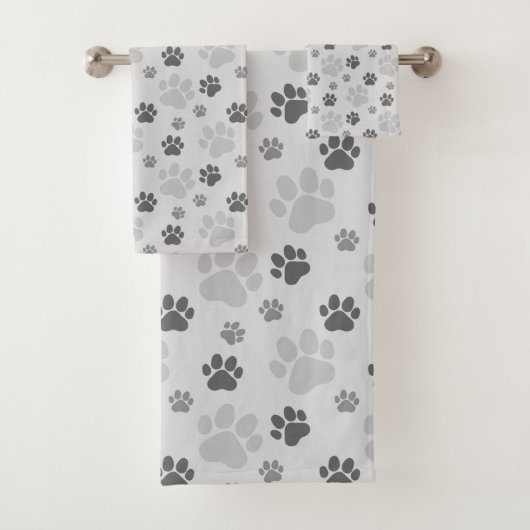 Empreinte de patte de chats gris Motif (En situation)