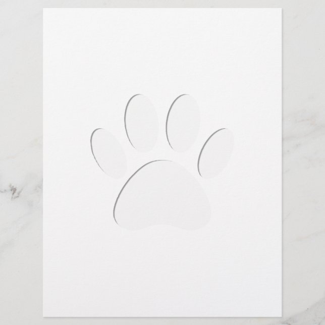 Empreinte de patte de chien coupé en papier (Devant)