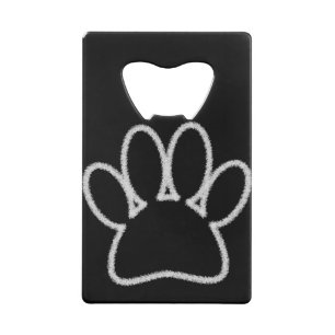 Empreinte de patte de chien de ligne Chalk blanc