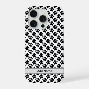 Empreinte de Patte de Chien Minuscule en Noir et B