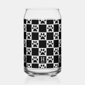 Empreinte de patte de chien noir personnalisé À da (Verso)