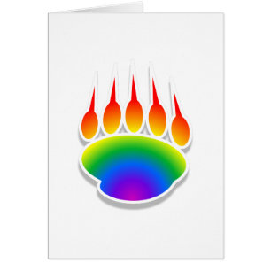 Empreinte de patte de l'ours arc-en-ciel