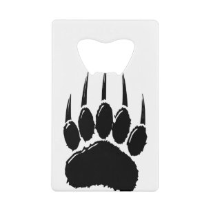 Empreinte de patte de l'ours noir brillant
