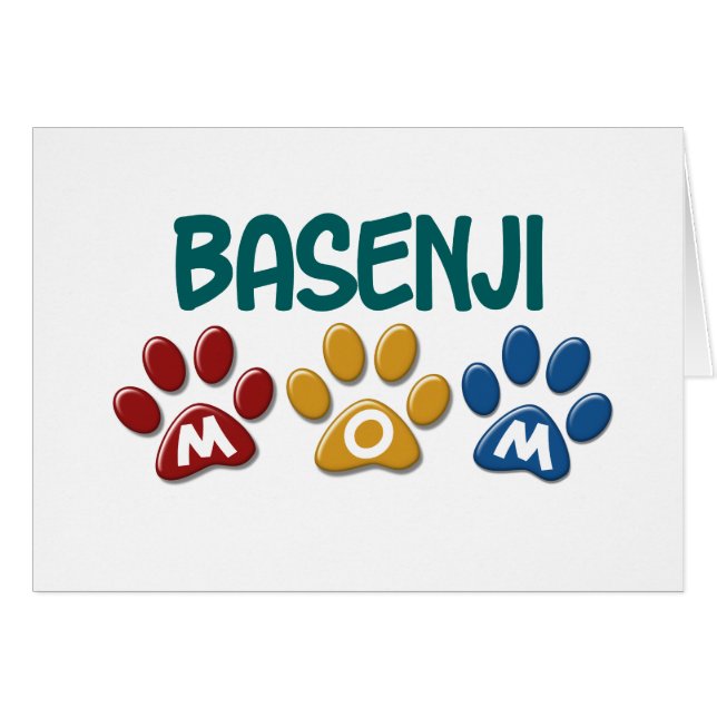 Empreinte de patte de MAMAN de BASENJI (Devant horizontal)