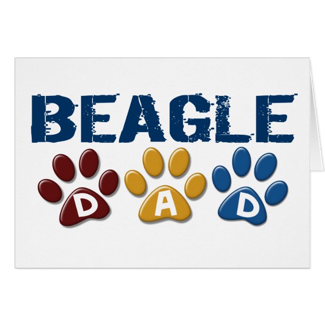 Empreinte de patte de PAPA de BEAGLE (Devant horizontal)