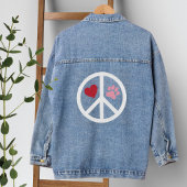 Empreinte de patte de Peace Love Denim Veste