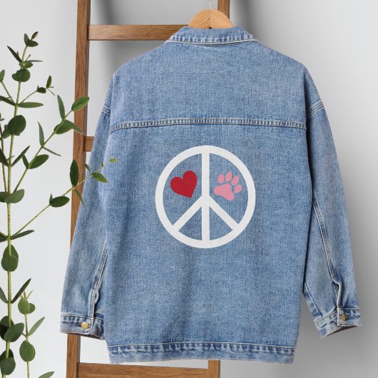 Empreinte de patte de Peace Love Denim Veste