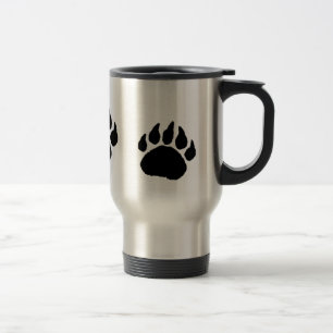 Empreinte de patte d'ours - tasse de voyage