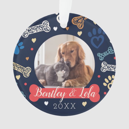 Empreinte de patte et Motif des os | Animal Pet Ph (devant)