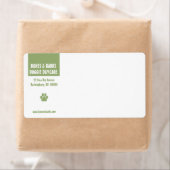 Empreinte de patte Étiquette d'expédition de chien (En situation)