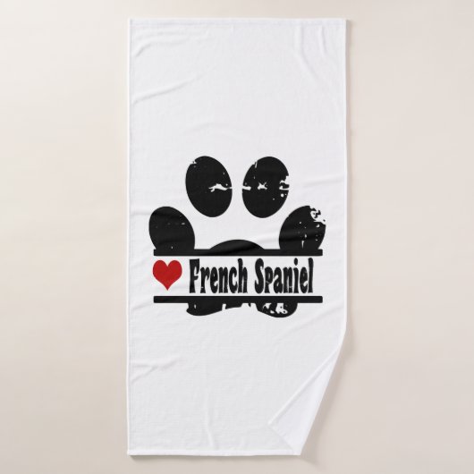 Empreinte de patte français espagnol chien (Serviette de bain)
