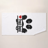 Empreinte de patte français espagnol chien (Serviette de bain)