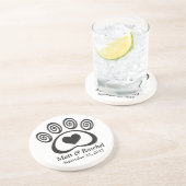 Empreinte de patte Heart & Swirl Dessous de verre  (Côté)