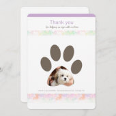 Empreinte de patte merci pour la perte de votre an (Devant / Derrière)