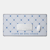 Empreinte de patte Motif bleu personnalisé (Clavier et souris)