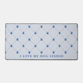 Empreinte de patte Motif bleu personnalisé (Recto)