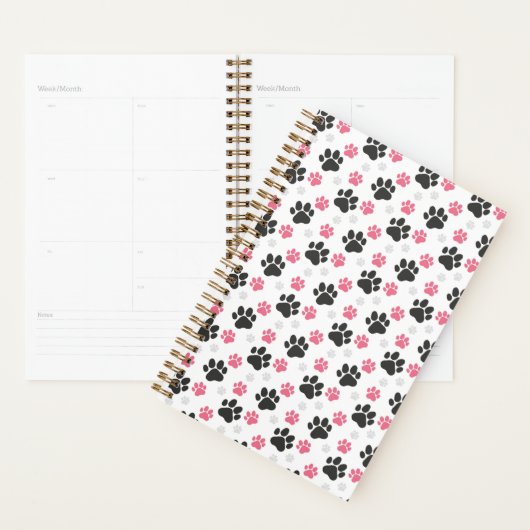 Empreinte de patte noire rose pour propriétaire de (Devant avec enveloppe)