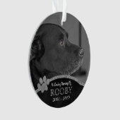 Empreinte de patte photo Pet Memorial Nom personna (devant)