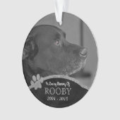 Empreinte de patte photo Pet Memorial Nom personna (devant)