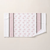 Empreinte de Patte Rose – Amoureux de Chien Élégan (Serviette à main)